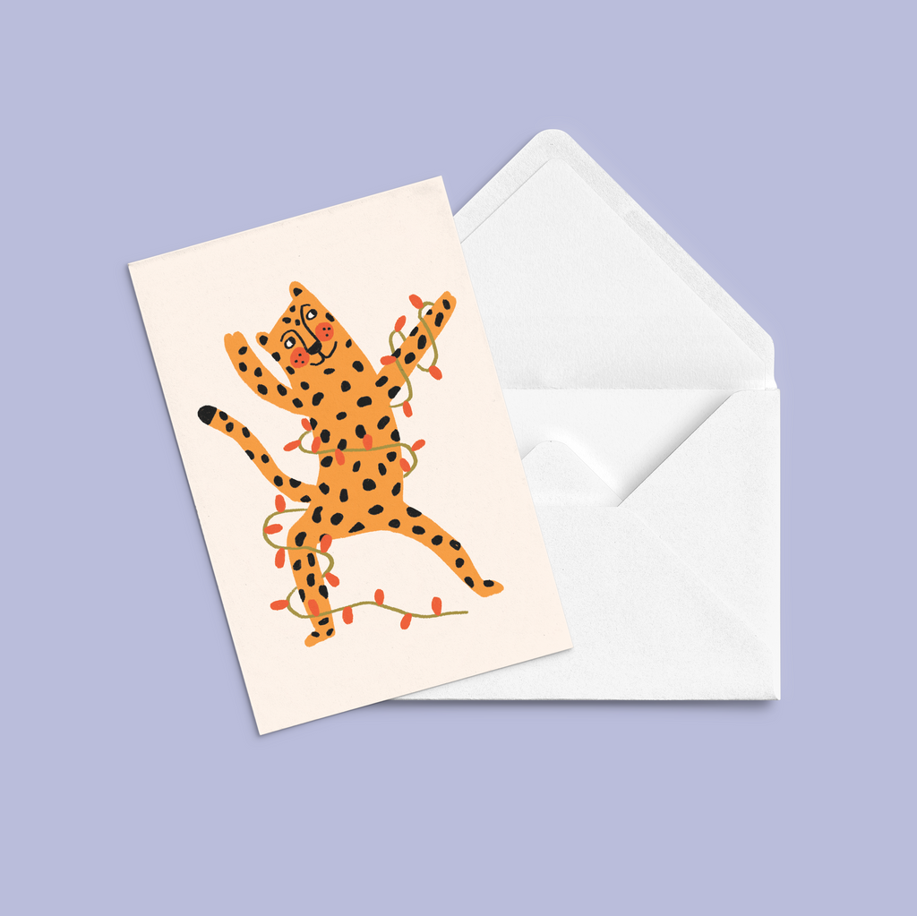 Carte de souhait 'Cheetaf festif'