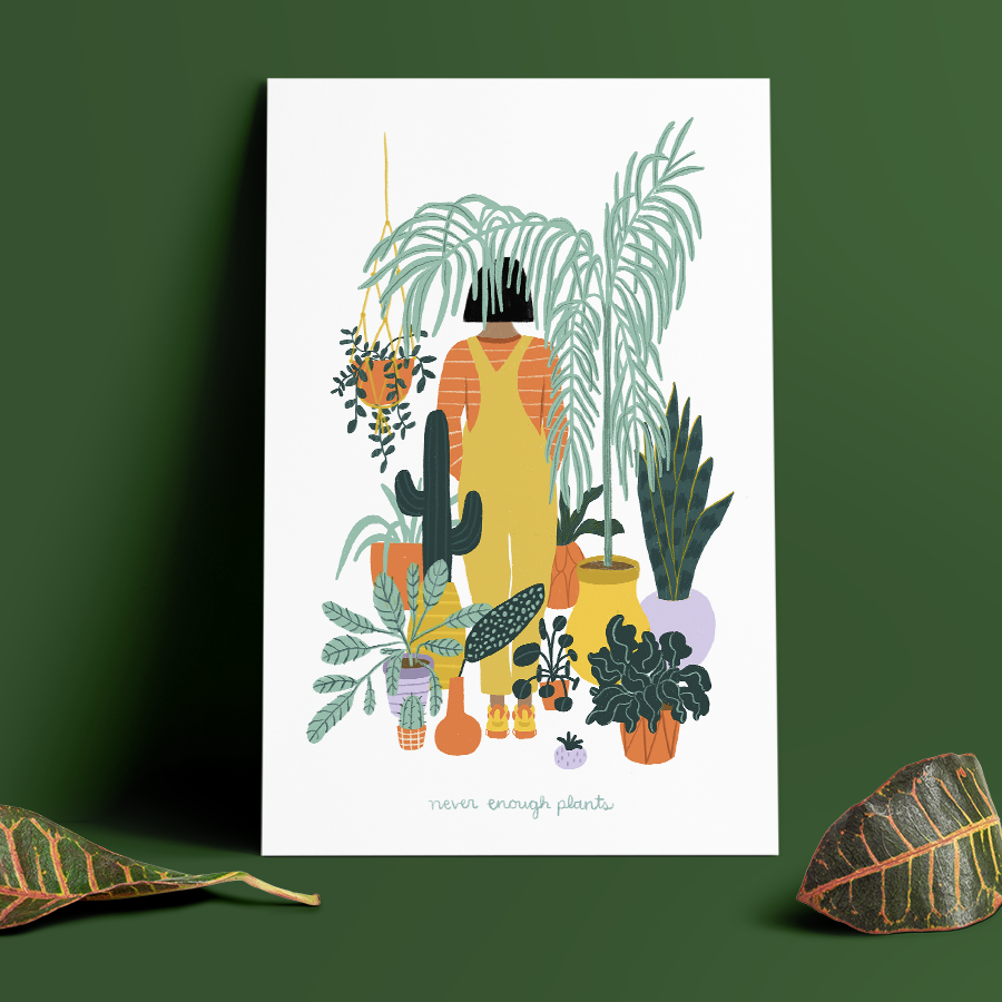 Affiche 'Never enough plants'