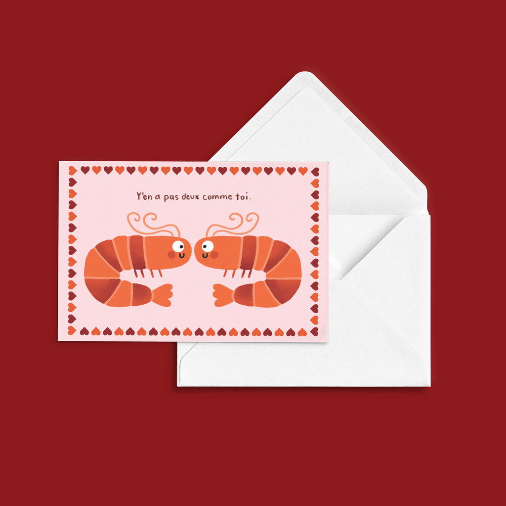 Carte de souhait 'Crevettes'