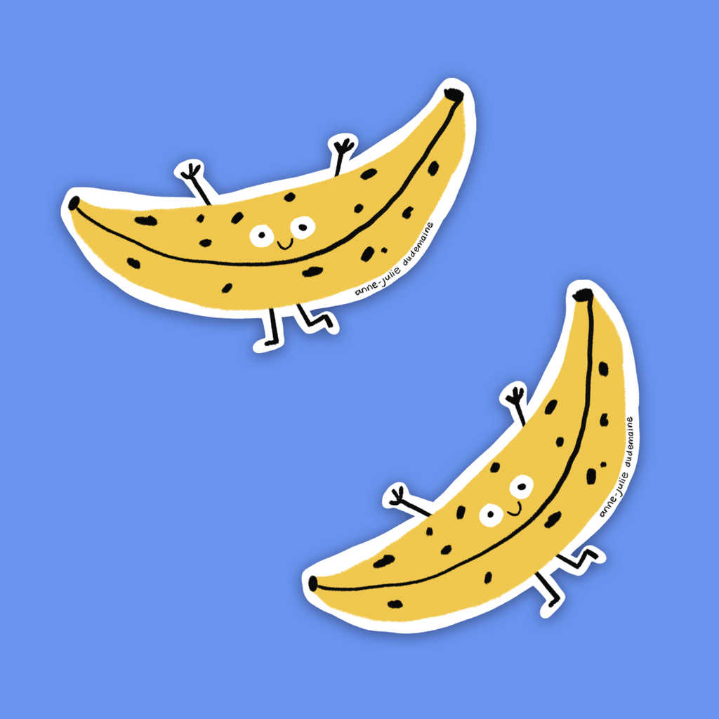 Autocollant banane sympathique