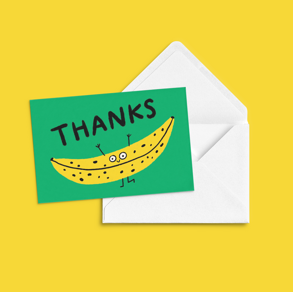 Carte de souhait 'Merci Banane!'